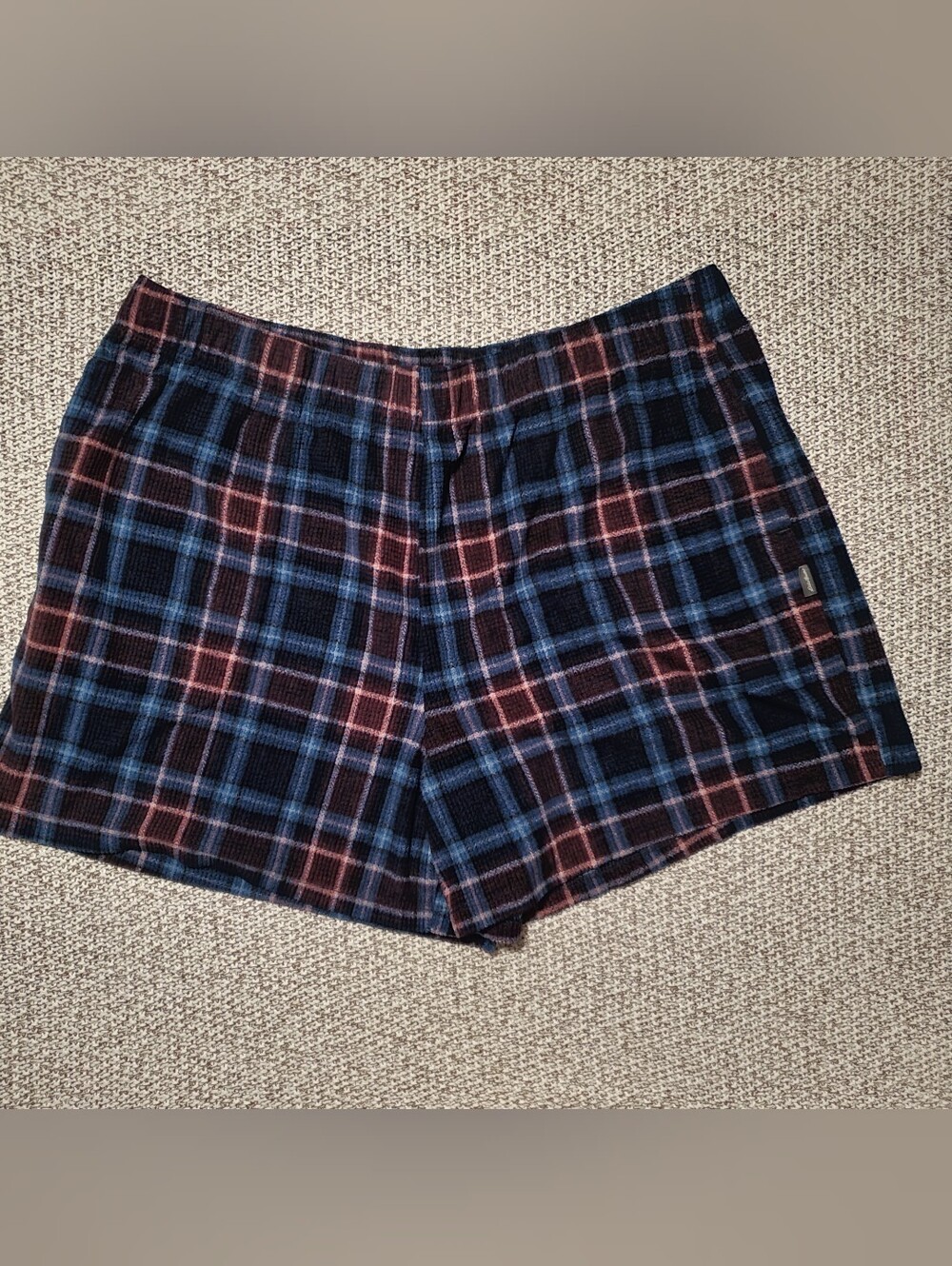 Eddie Bauer Plaid Women’s Shorts in Navy and Burgundy